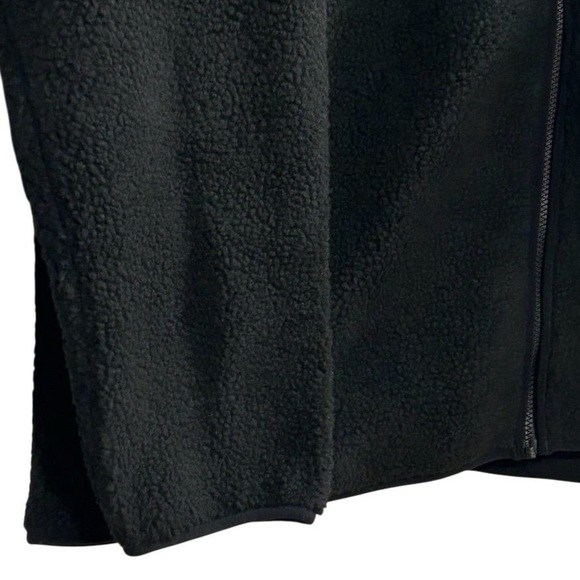 Lands' End Men's XXL/T Black Sherpa Fleece Jacket Winter Casual Zip Pockets - Picture 6 of 15